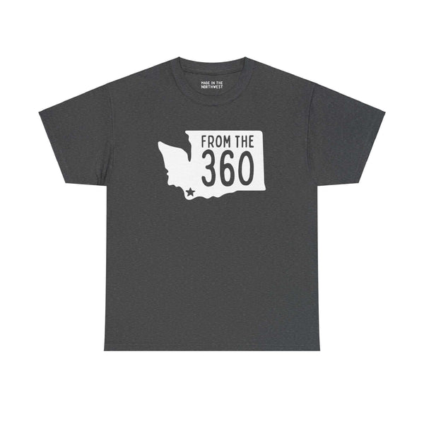 "From the 360 Athletic Tee featuring Washington state silhouette and Vancouver star, perfect for showcasing local pride"