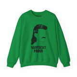 Green sweatshirt featuring a silhouette graphic and 