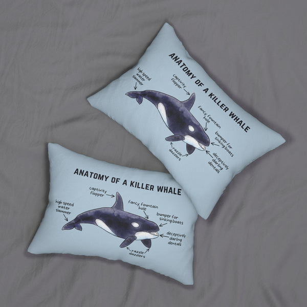 Anatomy of a Killer Whale Lumbar Accent Pillow