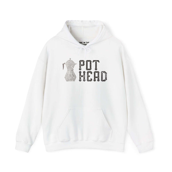 pothead sweatshirt Moka Pot Head Hoodie – Espresso Lover Sweatshirt White / 2XL