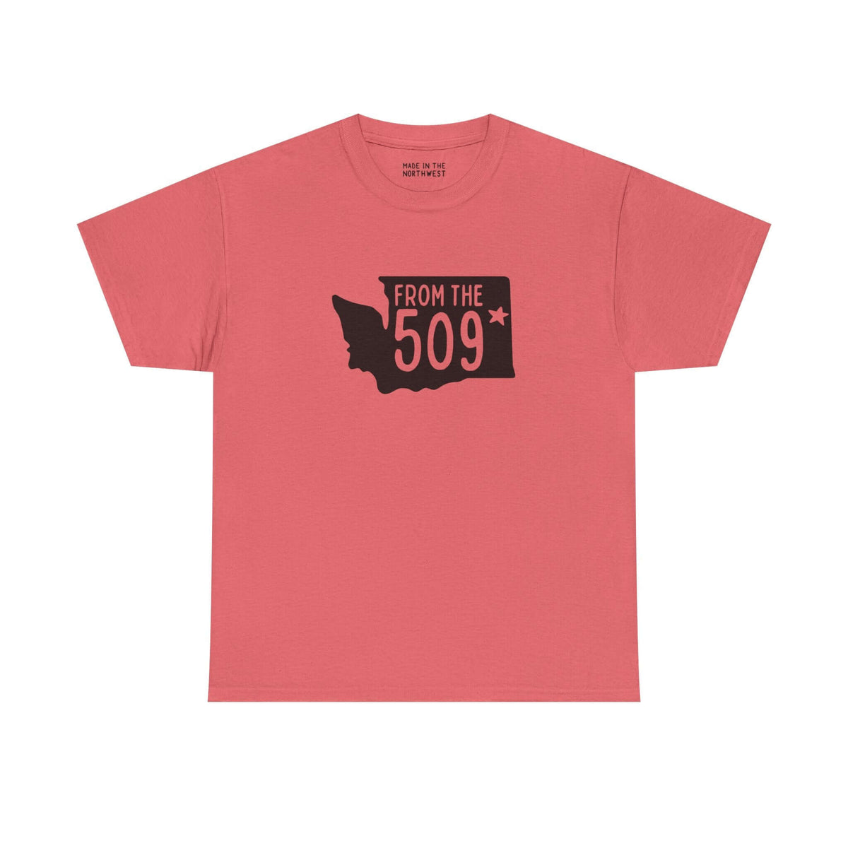 Pink From the 509 Washington State tee featuring Spokane star design, perfect for Eastern Washington locals.