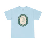 Grower's Union Local 420 Athletic Tee, featuring a hand holding a joint illustration, celebrating 420 culture on a light blue shirt.