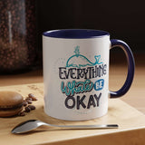 Everything Whale Be Okay Mug with whale illustration and hand-lettered design, perfect for morning coffee or tea.