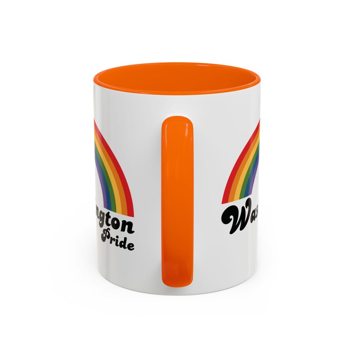 Retro Rainbow Washingon Pride Ceramic Coffee Mug