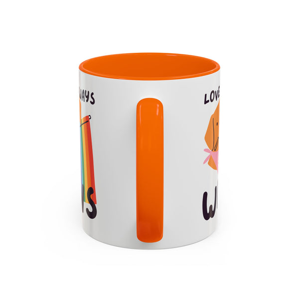 Love Always Wins LGBTQ+ Ceramic Coffee Mug