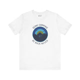 Gone Camping Be Back Never Premium Soft Tee featuring a nature-inspired design, perfect for outdoor lovers and camping enthusiasts.