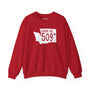 Red sweatshirt featuring Washington state silhouette with 'From the 509' text and star marking Spokane.