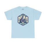 Light blue Custom Cycles Northwest athletic tee with motorcycle graphic for motorcycle enthusiasts