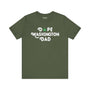 "Dope Washington Dad Soft Tee with marijuana leaf design in olive green, showcasing state pride and laid-back style."