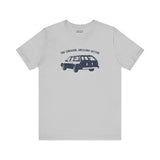 Gray tee featuring The Original Grocery Getter design with an iconic 80s Oldsmobile wagon illustration.