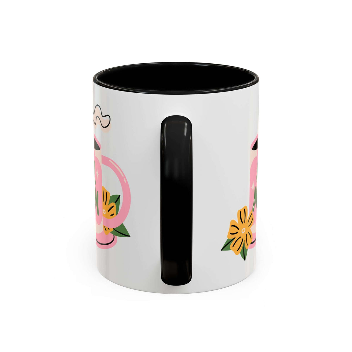 Number One Mom Mug featuring playful florals and retro design, perfect for celebrating Moms.