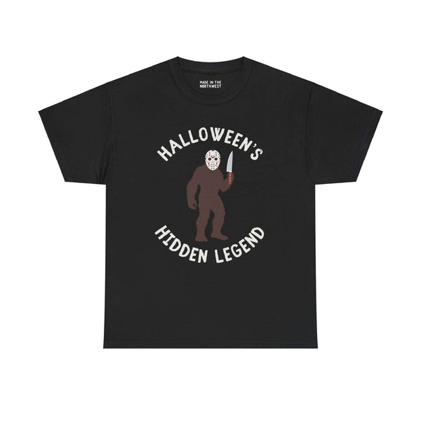 Halloween's Hidden Legend Bigfoot Athletic T-Shirt