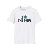 I Marijuana the PNW T Shirt featuring a bold marijuana leaf graphic on a white cotton tee.