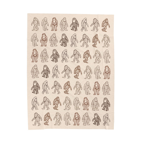 The Many Faces of Bigfoot Lightweight Cozy Blanket