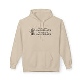 Once You Lumberjack Hoodie featuring bold graphic and fun pun for cozy cold weather style.