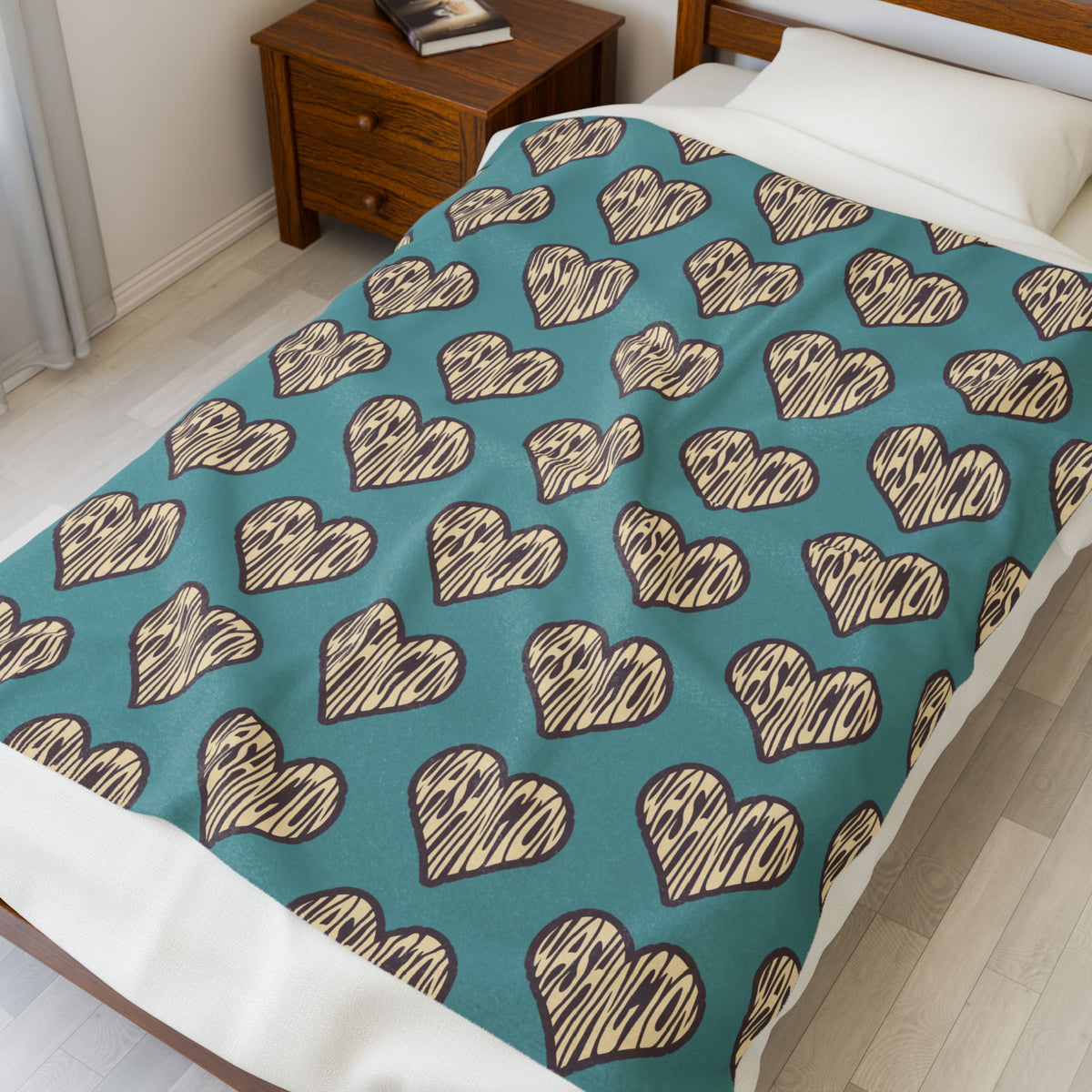 Washington State of Mind Heart Lightweight Cozy Blanket