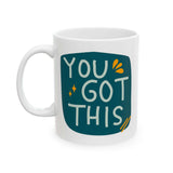 You Got This Mug with teal background and hand-lettered design for coffee or tea enjoyment.