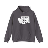 From the 360 hoodie featuring Washington state silhouette and Vancouver star, perfect for local pride and style.