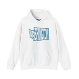 White hoodie with 