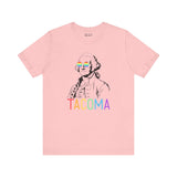 Pink Pride tee featuring George Washington in rainbow glasses with 