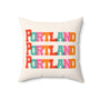Bold and Bright Portland Trio Colorful Square Accent Pillow