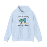 Light blue hoodie with 