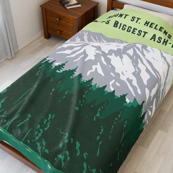 World's Biggest Ash-Hole Mount St. Helens Lightweight Cozy Blanket