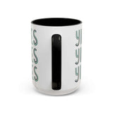 Retro Yikes Coffee Mug featuring a playful design and bold black handle, perfect for adding flair to your coffee routine.
