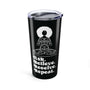 Ask Believe Receive Repeat Stainless Coffee Tumbler 20 oz. with serene graphic of a spiritual woman for mindfulness.