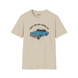 When Cars Had Character softstyle t-shirt featuring a vintage 52 Chevy Deluxe Coupe, perfect for classic car lovers.