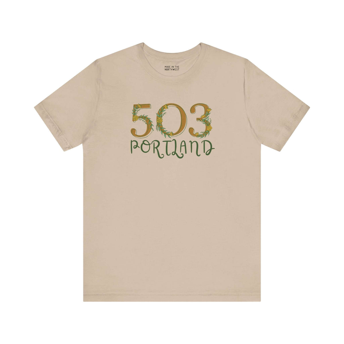 503 Floral Area Code Premium Soft Tee
