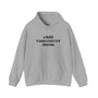 Chill Vancouver Mom cozy gray hoodie with bold text for relaxed style and comfort.