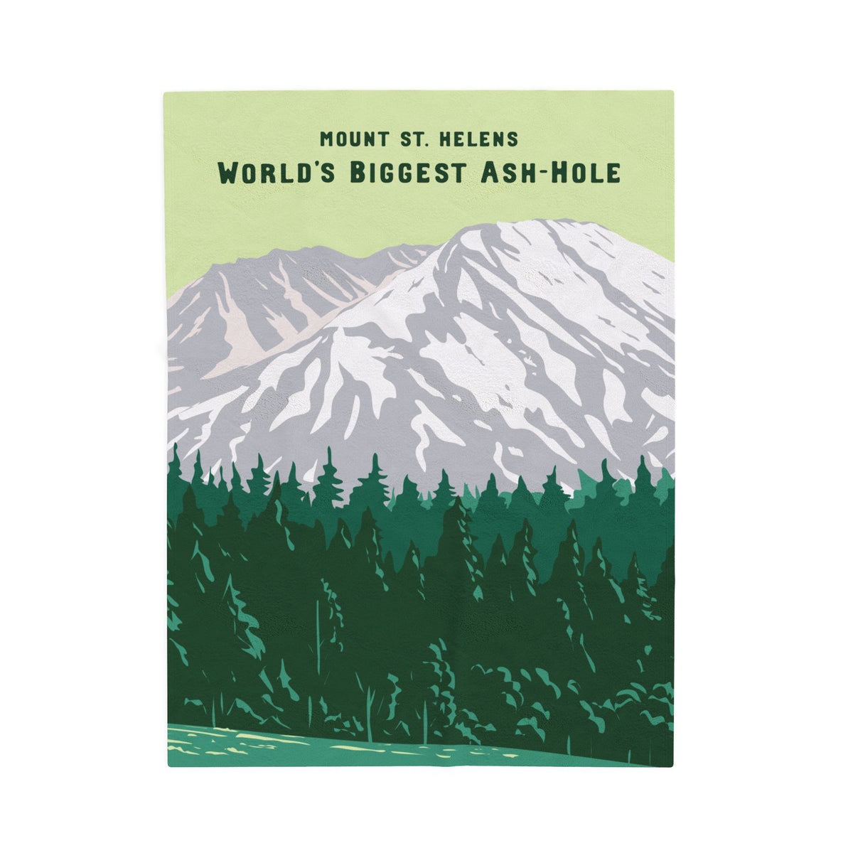 World's Biggest Ash-Hole Mount St. Helens Lightweight Cozy Blanket