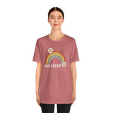 Have a Gay Day T Shirt with a rainbow and flowers design, perfect for LGBTQ+ positivity and style.