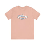 Welcome to Spokavegas Washington Sign Premium Tee in soft peach color with fun graphic design.