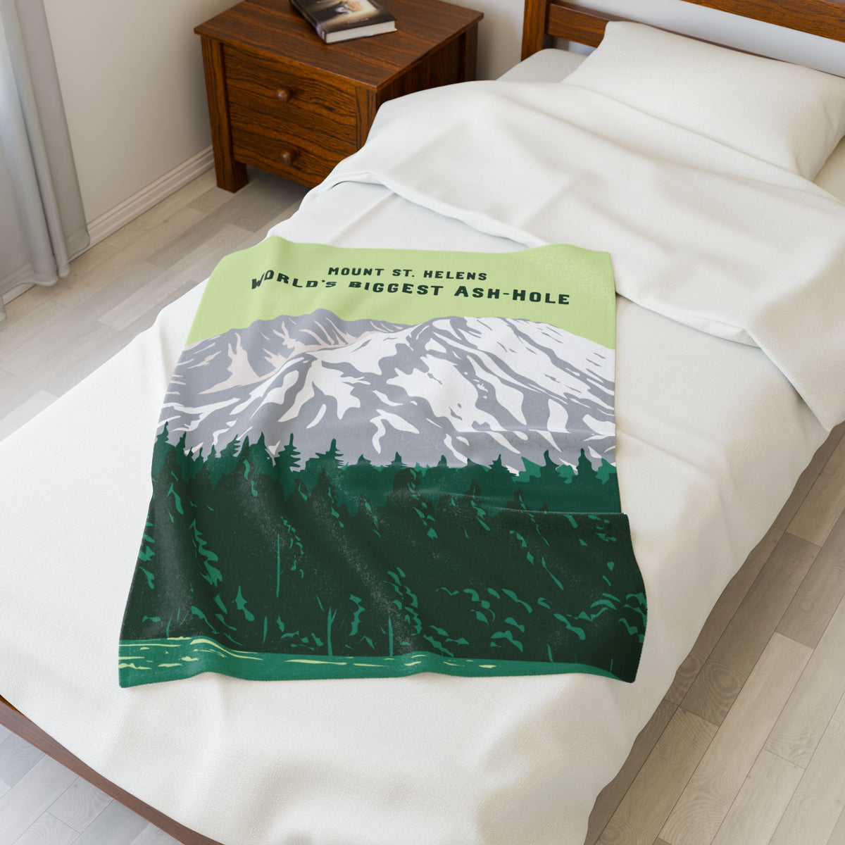 World's Biggest Ash-Hole Mount St. Helens Lightweight Cozy Blanket