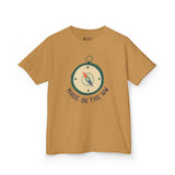Heavy cotton kids tee featuring 'Made in the NW' and a compass design, showcasing Pacific Northwest pride.