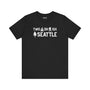 Two Oh Six Roots Premium Soft Tee for Seattle pride featuring axe and tree design on a black shirt.