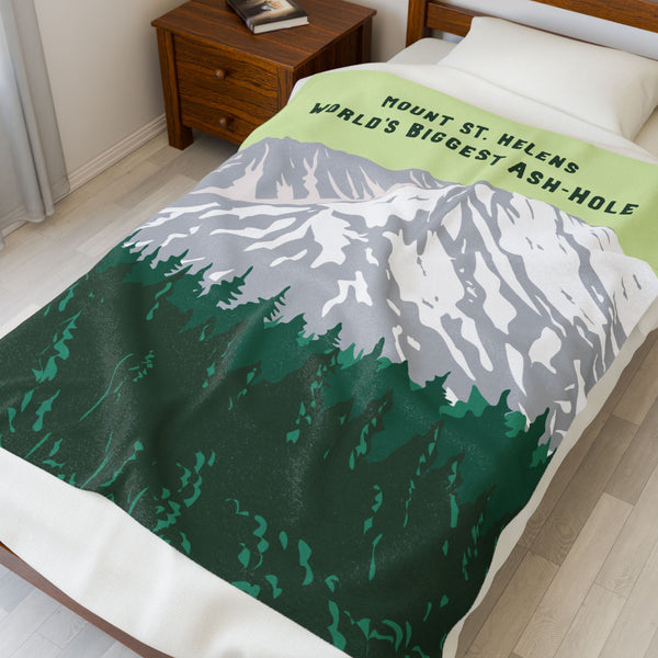 World's Biggest Ash-Hole Mount St. Helens Lightweight Cozy Blanket