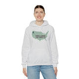 Cozy hoodie with 'Home is Where the Forest Is' design, perfect for nature lovers and outdoor enthusiasts.