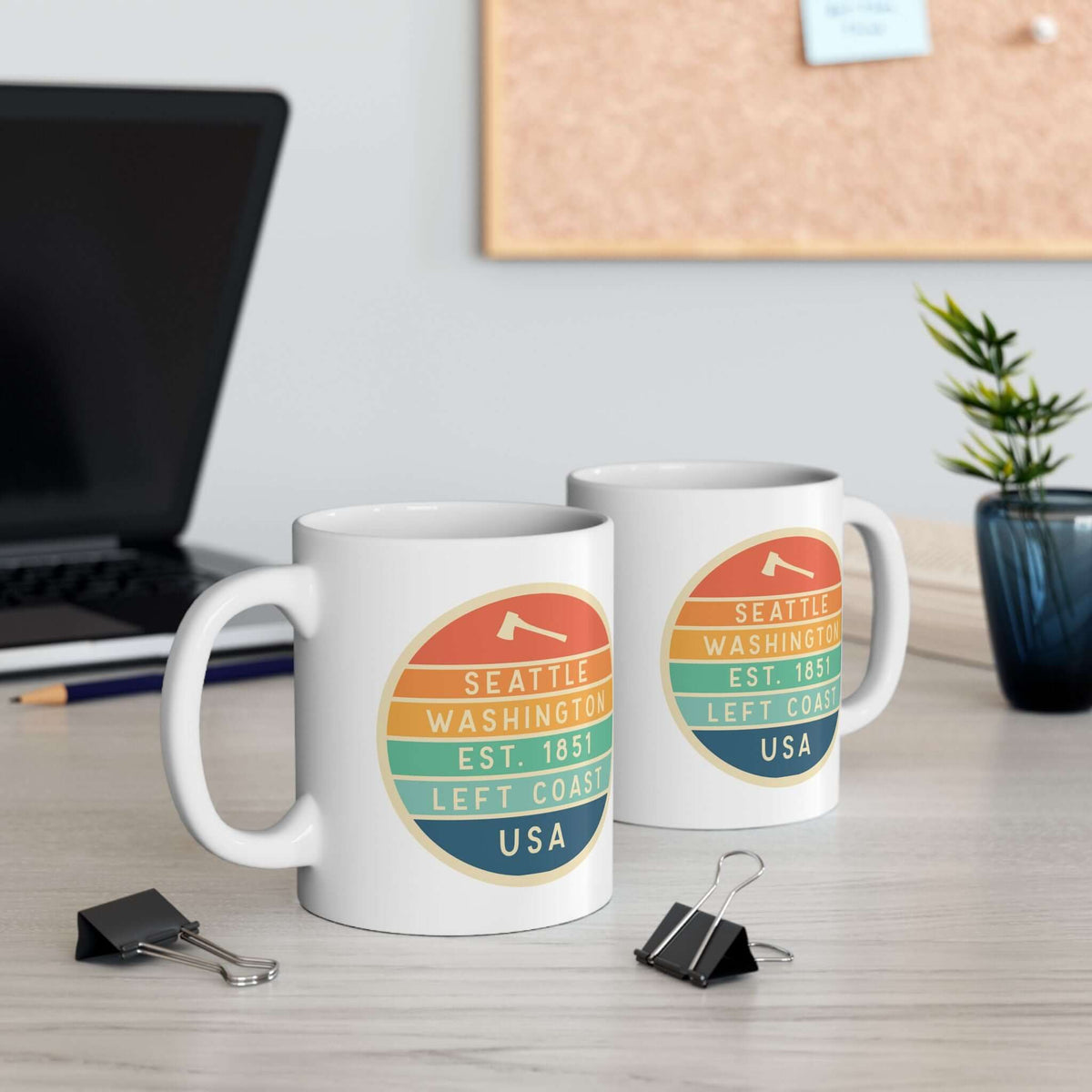 Left Coast Retro Seattle Ceramic Coffee Mug