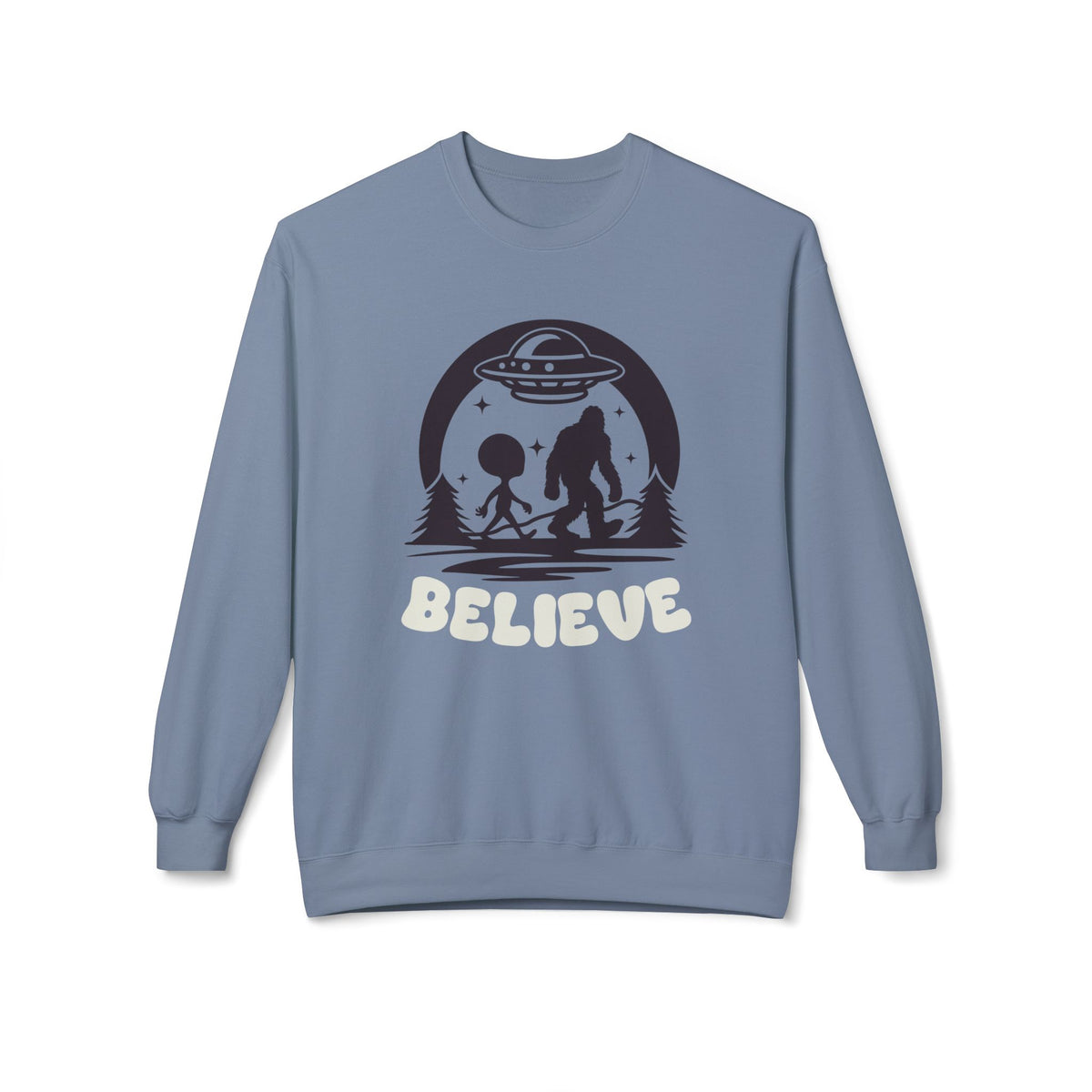 Believe in Aliens and Bigfoot Softstyle Midweight Sweatshirt