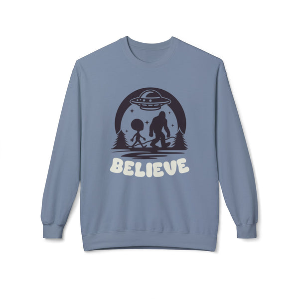 Believe in Aliens and Bigfoot Softstyle Midweight Sweatshirt