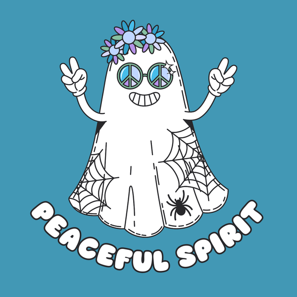 Peaceful Spirit Hippie Ghost Softstyle T-Shirt