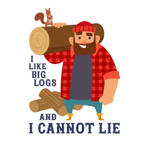 I Like Big Logs and I Cannot Lie Cotton Canvas Tote Bag