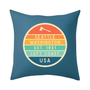 Left Coast Retro Seattle Washington Square Accent Pillow