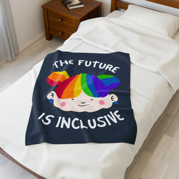 The Future is Inclusive Pride Lightweight Cozy Baby Blanket