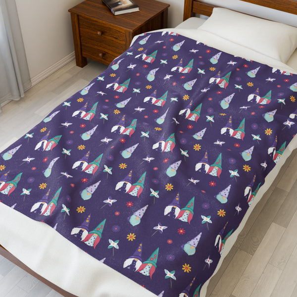 Whirlwind of Gnomes Lightweight Cozy Blanket