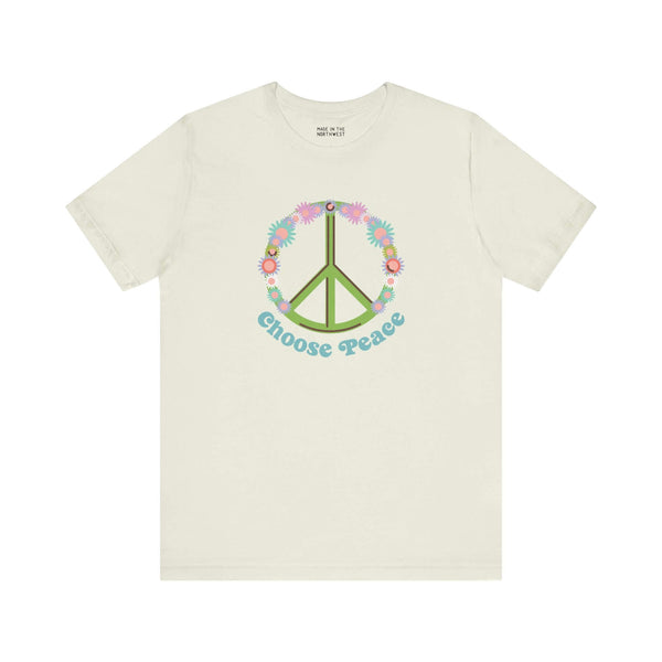Choose Peace and Flowers Premium Soft Tee