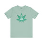Chronic PNW Love Premium Soft Tee featuring a marijuana leaf and 'I THE PNW' slogan, perfect for Pacific Northwest lovers.